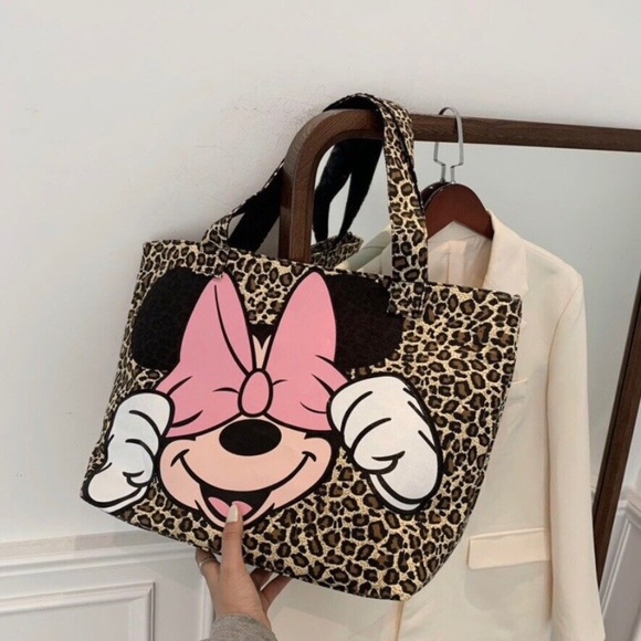 Minnie Mouse Cheetah Leopard print Bag Tote - Picture 3 of 8